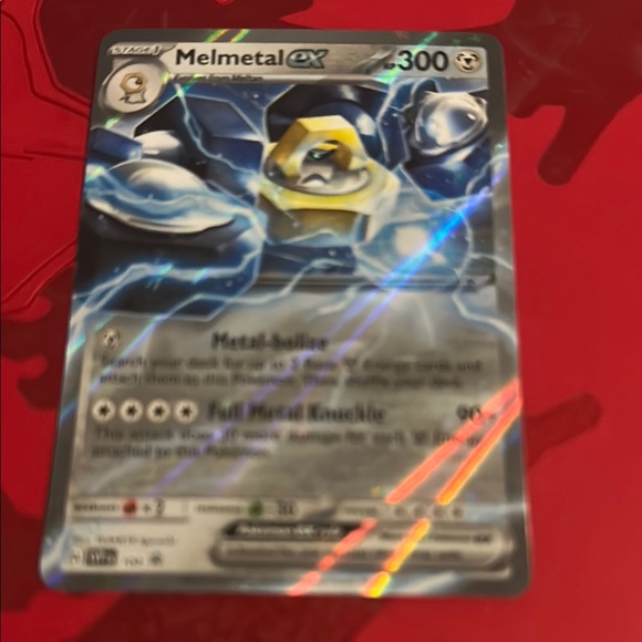 Pokemon Melmetal EX Card - Holographic Blue and Yellow -  threedaughtersproperties.com